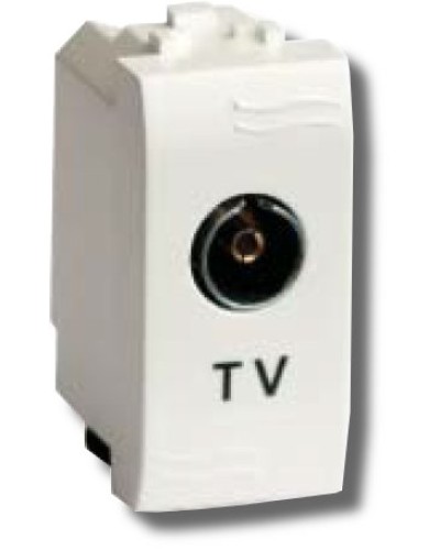 Розетка TV универсальная Brava 1 модуль белая (76721B): Розетка TV в Махачкале