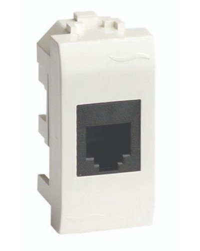 Розетка RJ-45 Brava 1 модуль слоновая кость (75457S): Розетка компьютерная с одним разъёмом в Махачкале