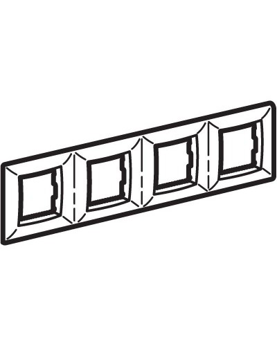 Рамка на 2+2+2+2 модуля (четырехместная), белая (75014W): Рамка четырехместная, Brava в Махачкале