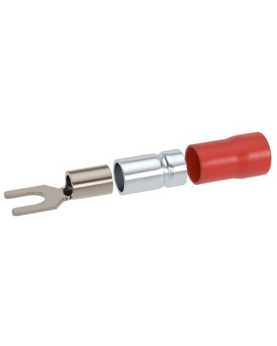 Наконечник вилочный НВИ 0,25-1,5 М3 (D3,2мм) (100 шт) (2A13P-DS-PVC). Наконечник вилочный с изолированным фланцем ПВХ, двойная гильза. ДКС в Махачкале