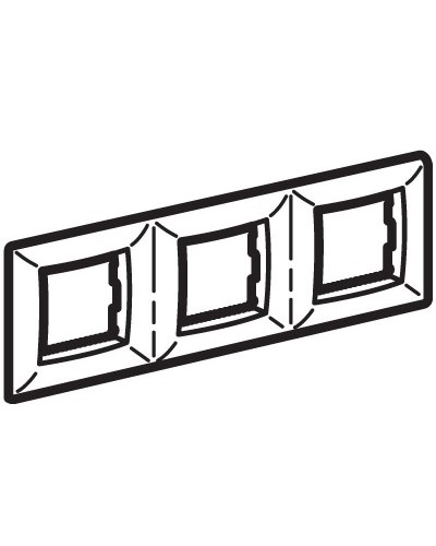 Рамка на 2+2+2 модуля (трехместная), белая (75013W): Рамка трехместная, Brava в Махачкале