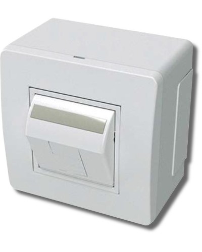 Коробка в сборе с 1 розеткой RJ45, кат.5е, белая (10665): Коробка в сборе в Махачкале