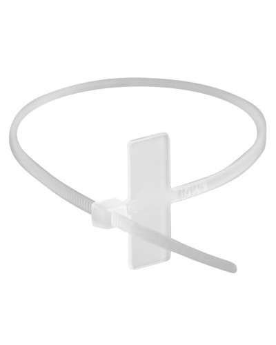 Хомут 2,5x110 белый (100шт) (252110SR-M): Хомут маркировочный, горизонтальная табличка под замком 20x9 в Махачкале