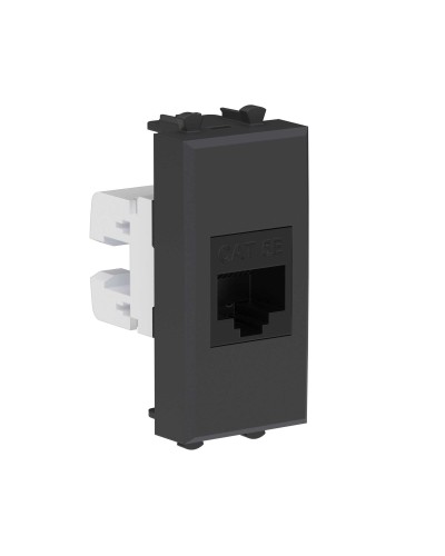 Розетка RJ-45, кат.5E, Avanti, 1 модуль, черный матовый (4412661): Розетка компьютерная модульная в Махачкале