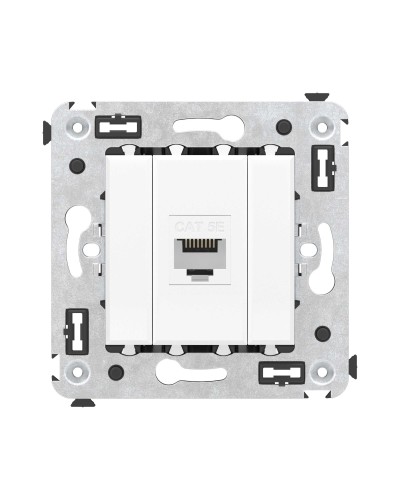 Розетка RJ-45 в стену, кат.5E, Avanti, одинарная, белое облако (4400663). Розетка компьютерная. ДКС в Махачкале