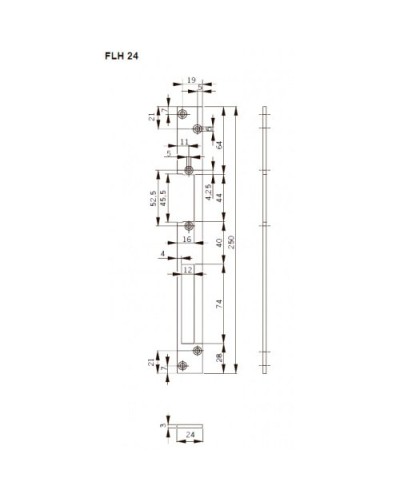 FLH24. Запорная планка длинная. dormakaba в Махачкале