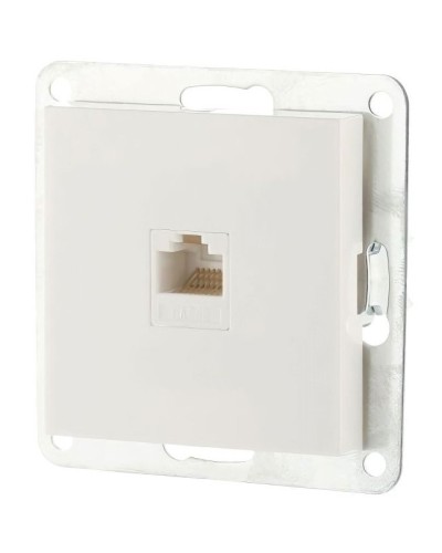 Розетка RJ-45 кат.5е с накладкой, белый LK80 (846104-1). Розетка компьютерная. Экопласт в Махачкале