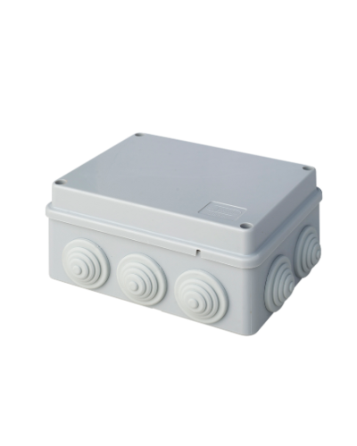 Коробка JBS150 150х110х70, 10 вых., 8P (0,15...2,5мм²) серая (43019HF-GR). Коробка монтажная, огнестойкая, без галогена. Экопласт в Махачкале
