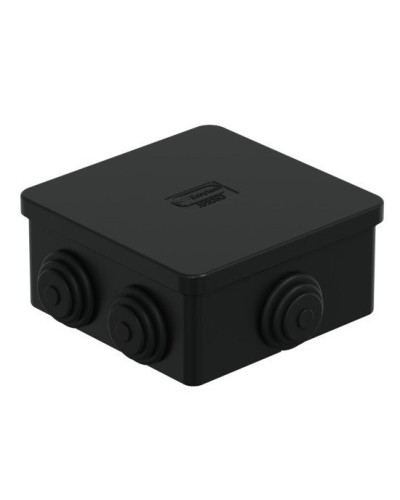 Коробка JBS080 85х85х40, 6 вых, IP44, черная (44006BL-1). Коробка монтажная. Экопласт в Махачкале