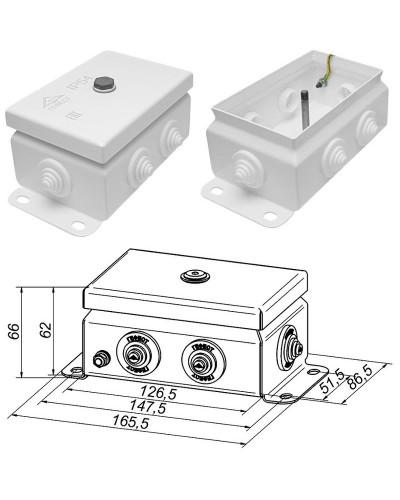 КМ IP55-0812 (без DIN рейки). Коробка монтажная электротехническая. Гефест в Махачкале